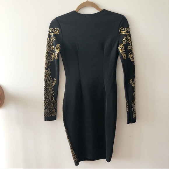 Nlyone Black Pattern mini dress size small - Picture 2 of 4